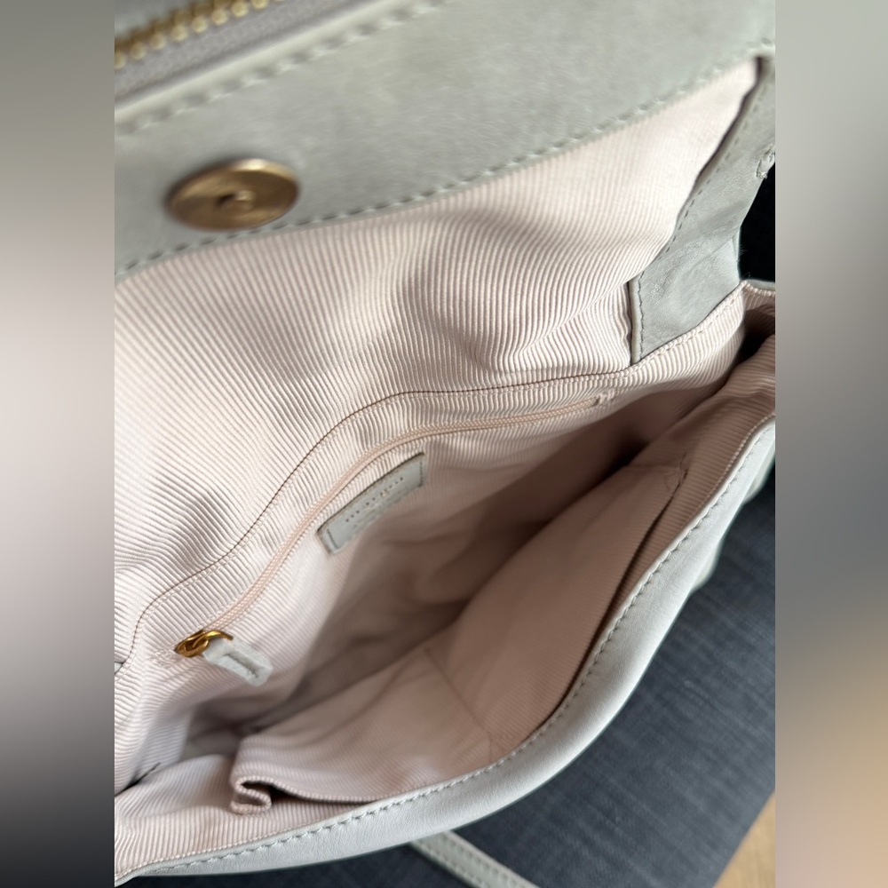 Genuine Leather Margot Soft Gray Crossbody Bag - Picture 5 of 6